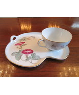 Noritake ONE cup and Snack Tray,  Japan, MORNING GLORY pattern [92] - £58.39 GBP