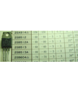 1-5 NOS Matsushita Panasonic 2SB512 Si PNP 15W 60V Vcbo 3A TO-220  Trans... - $4.21
