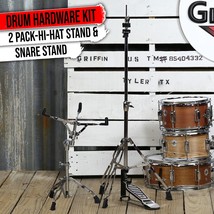 2-PACK Drum Hardware Set- Hi-Hat Stand &amp; Snare Drum Stand by GRIFFIN | H... - $64.79