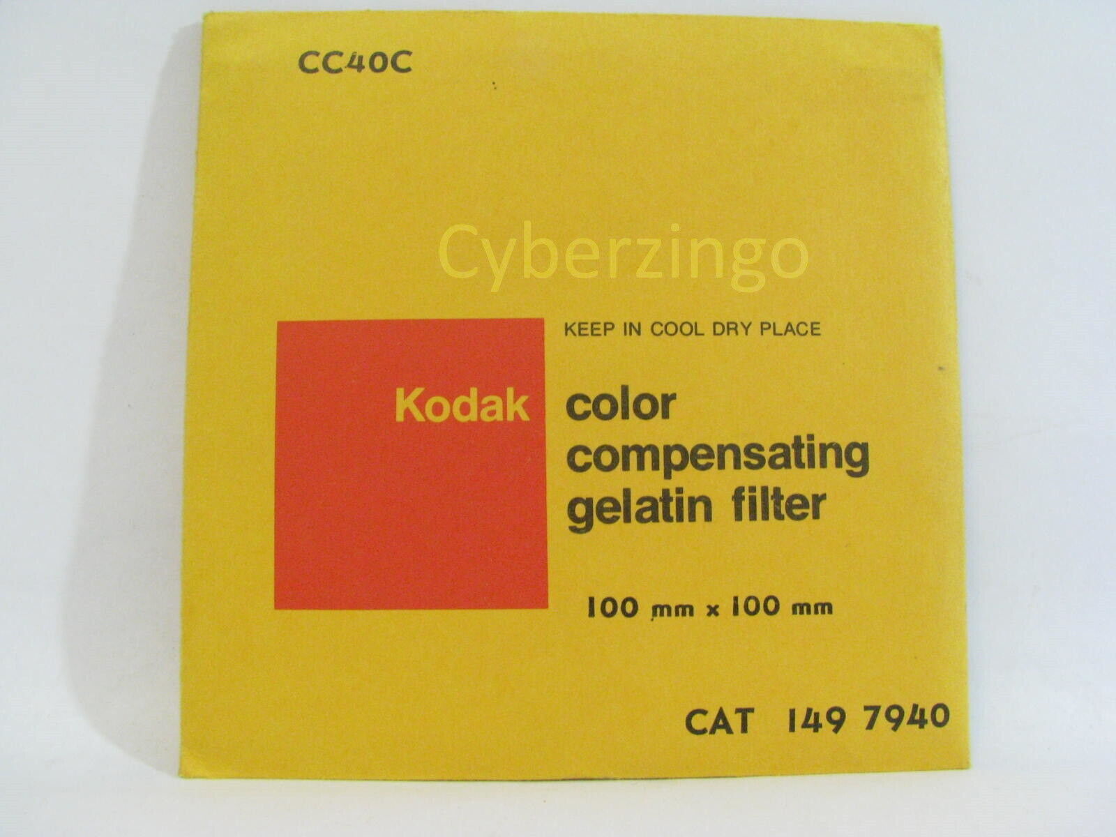 Kodak CC40C 1497940 Color Compensating 100mm x 100mm Filter PREOWNED - £15.97 GBP