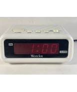 Vintage 1990’s Westclox Retro White Digital Alarm Clock #127861 Tested/W... - $14.52