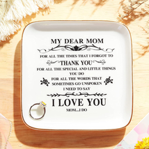 Mother&#39;s Day Gifts for Mom, Birthday Gifts from Daughter, Ceramic Mom Ring Dish - £20.03 GBP