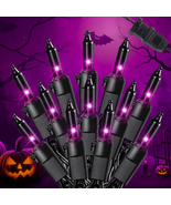 Purple Halloween Mini Lights,2 Pack 13 FT 50 Count Incandescent Bulb Str... - $294.15 MXN