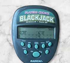 1997 Radica Pocket BLACKJACK 21 Green Handheld Electronic Game Tested Works - $3.82