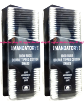 2x MANDATORY MEN 1000/pk COTTON SWABS Buds Double Tip Makeup Applicator ... - $19.79