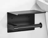 Rustproof Matte Black Wall Mount Toilet Paper Holder with Shelf - Self A... - $19.36