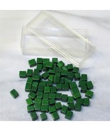 1959 RISK GAME PIECES WOODEN GREEN ARMY WITH ORIGINAL CLEAR PLASTIC BOX ... - £3.58 GBP