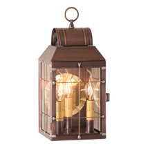 ANTIQUE COPPER OUTDOOR WALL LIGHT Classic COLONIAL LANTERN with HANDMADE... - $533.63 CAD