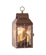ANTIQUE COPPER OUTDOOR WALL LIGHT Classic COLONIAL LANTERN with HANDMADE... - $6,940.79 MXN