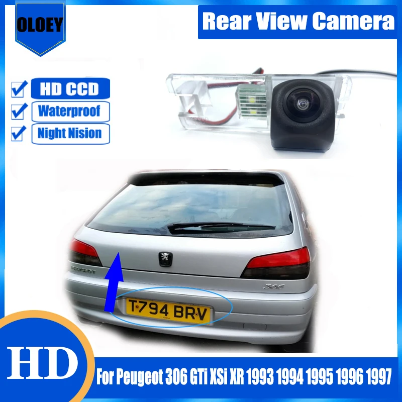 Rear View Reverse Back Up Parking Camera For Peugeot 306 GTi XSi XR 1993 1994 - £34.87 GBP+