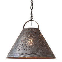 Homestead Shade Metal Pendant Light with Chisel in Kettle Black - $148.95