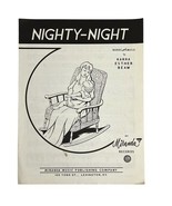 Nighty Night Sheet Music Karra Esther Beam Miranda Publishing Lexington Ky - $26.12 CAD