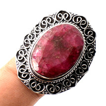 Kashmiri Ruby Faceted Vintage Style Gemstone Fashion New Ring Jewelry 8" SA 1996 - £3.97 GBP