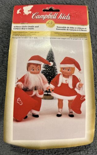 CAMPBELL KIDS - BOY &amp; GIRL - Santa And Mrs Claus OUTFITS -1995 - NEW Old... - $9.50
