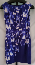 Ann Taylor Blue &amp; White floral Polyester Sleeveless Sheath Dress 2 - $22.76