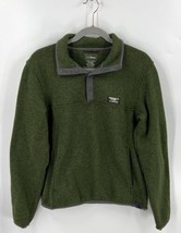 LL Bean Fleece Pullover Sweater Mens Size Small Olive Green Slightly Fit... - £27.26 GBP