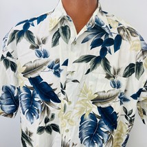 Saddlebred Hawaiian Aloha XL Shirt Palm Leaves Floral Tropical - £36.16 GBP