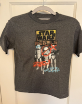 Star Wars Boys&#39; Darth Vader and Stormtrooper Death Star Fight T-Shirt SM... - $12.86