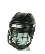 Vtg Nike Bauer Hockey NBH1500 Hockey Helmet Black Small With Full Face Cage - $97.05 CAD