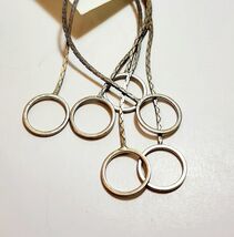 Vintage Long 3 Dangle Earrings Costume Handmade Circles B66 Maine - $27.86 CAD