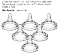 Dr Browns Preemie Flow Nipple Wide Neck Anti Colic Baby Bottle 6 Count om+ - $7.80
