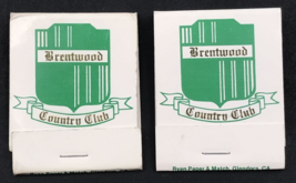 Lot of Two (2) Vintage Brentwood Country Club Los Angeles LA CA Matchbooks - £11.08 GBP