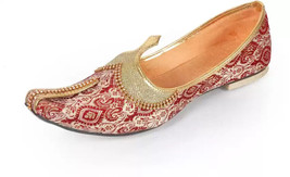 Mens Jutti Indian ethnic Mojari Khussa Wedding Groom Flat Shoes US size ... - £25.31 GBP