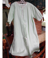 Mint Green Handmade Flannel Baby Gown with under slip - £15.67 GBP
