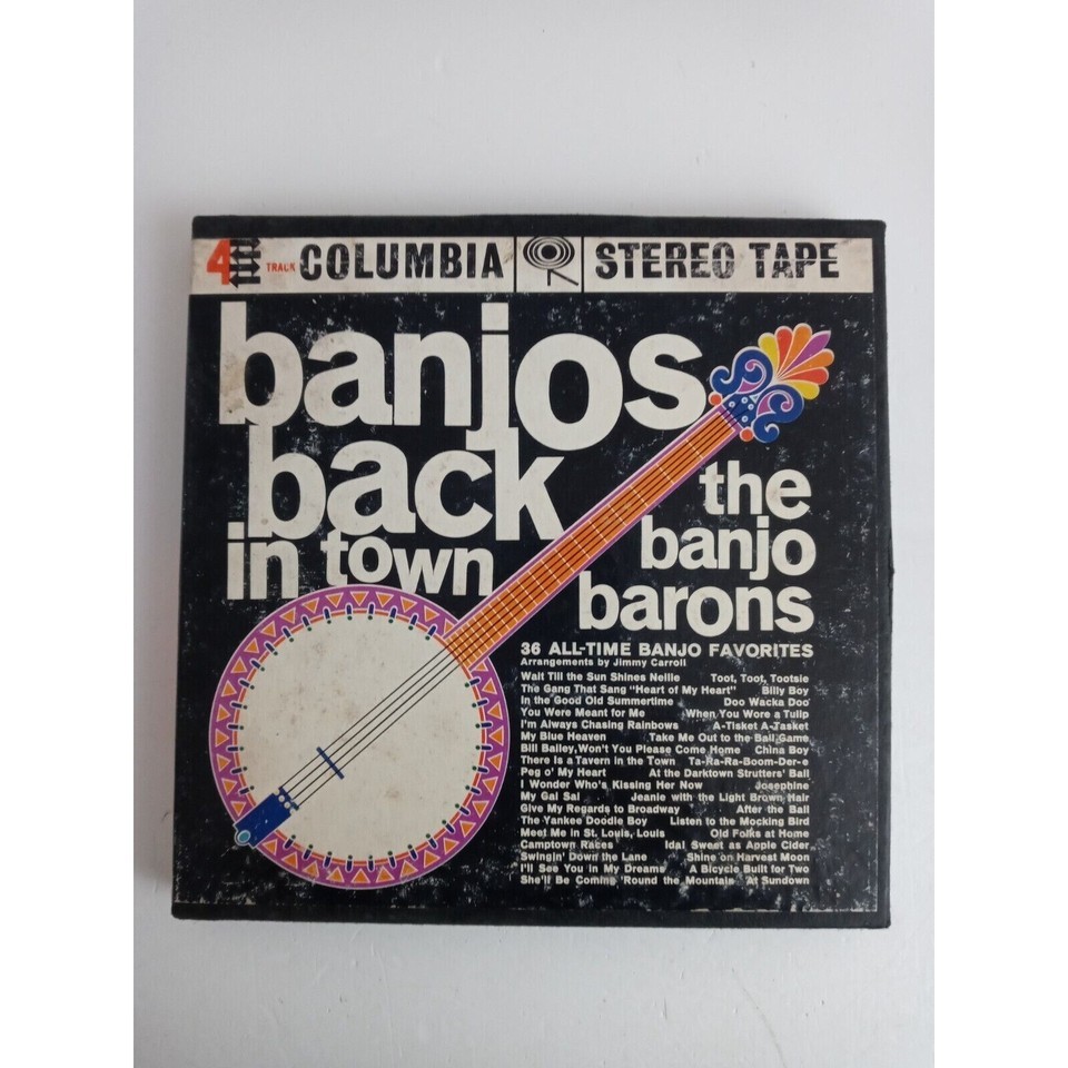 The Banjo Barons Banjos Back In Town Reel to Reel 4 Track 7 1/2 IPS Colu... - $13.85