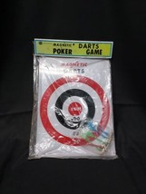 1977 New Old Stock Chadwick Miller Magnetic Dart &amp; Poker Game Sealed Tin Sign - £7.09 GBP