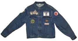 Draggin Jeans Fast Company Blue Jean Denim Jacket 4XL BMW Motorcycle Pat... - $79.99