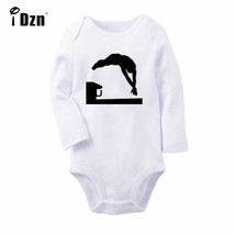 Swimming scuba diving clipart Newborn Bodysuit Baby Long Sleeve Romper Clothes - £8.64 GBP