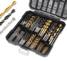 Platinumedge 140Pc Multipurpose Drill Bits Set, 88Pc Titanium Twist Drill Bits - $44.93