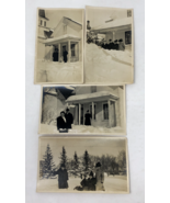 Lot of 4 Postcards RPPC Cold and Snow - Snowball Household Family Fun - £54.08 GBP