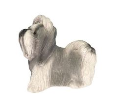 Vintage Classic Critters UDC Shih-Tzu Dog Figurine Signed Stamped On Bottom image 3