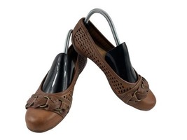 SoftspotsBallet Flats Women 8.5M Posie Shoes Brown Woven Leather Slip On... - $455.55 MXN