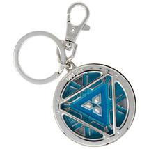 Iron Man 3 Arc Reactor Glowing Pewter Keychain Silver - £12.58 GBP