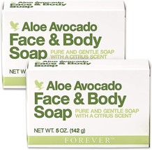 2 Pack Avocado Face &amp; Body Soap (5 oz ea. bar) By Forever Living Vegan - £16.77 GBP