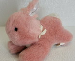 Vintage Dakin Pink and White Stuffed Plush Bunny Rabbit 1989 Silver Sparkle - $38.60