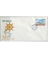 Tuvalu 1976 SG44 $5 Ship FDC - $13.37