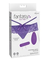 Fantasy For Her Crotchless Panty Thrill Her Purple - £34.74 GBP