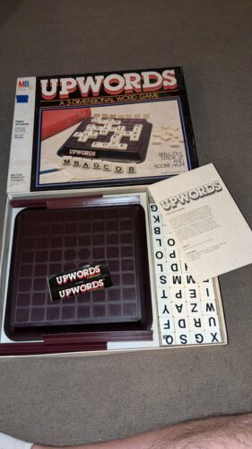 Vintage UP WORDS board game Milton Bradley 1983 Complete - $23.71