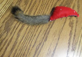 10 Inch long Felt Mouseie with Real Squirrel Tail Catnip Toy - $6.66