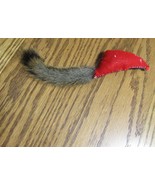 10 Inch long Felt Mouseie with Real Squirrel Tail Catnip Toy - £5.29 GBP