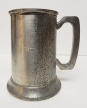SUN BANKS Pewter Mug Cup Metal Inscribed 5 1/8&quot; VINTAGE - $36.80