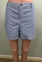 Old Navy Women&#39;s Blue/White Gingham Print 4&quot; Inseam Everyday Twill Short... - $17.66
