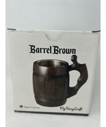 MyFancyCraft Wooden Barrel Brown Beer Mug From Ukraine 20oz - $19.75