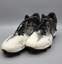 Under Armour Locked Down Football Mid Cleats White/Black - Youth Size 5.5 - $18.69