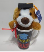 Sweet Thoughts &#39;Congrats Grad&#39; Dog Plush in a Mug - $435.53 MXN