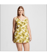 NWT Renn Yellow Aster Flower Romper Shorts Outfit 2X - $36.13 CAD